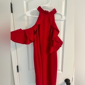 Red cocktail dress